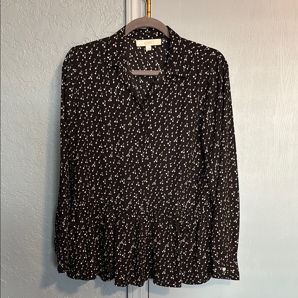 Loft Black and White Women's Top